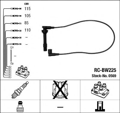 Imagine Set cablaj aprinder NGK 0569