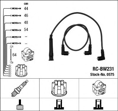 Imagine Set cablaj aprinder NGK 0575