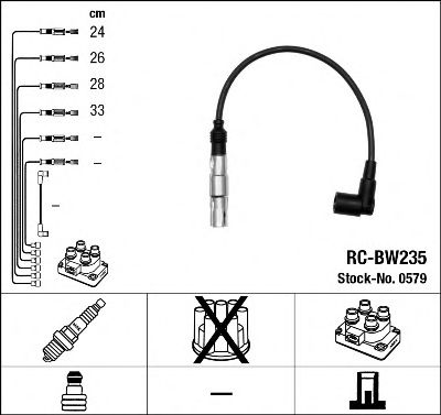 Imagine Set cablaj aprinder NGK 0579