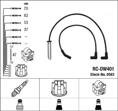 Imagine Set cablaj aprinder NGK 0593