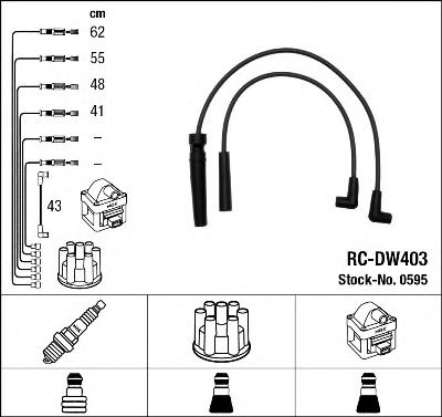 Imagine Set cablaj aprinder NGK 0595