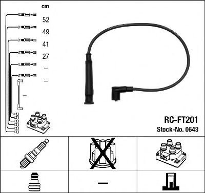 Imagine Set cablaj aprinder NGK 0643