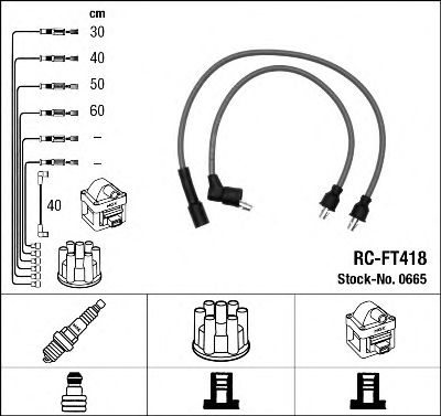 Imagine Set cablaj aprinder NGK 0665