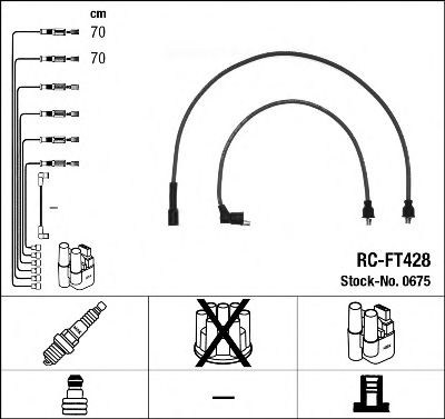 Imagine Set cablaj aprinder NGK 0675