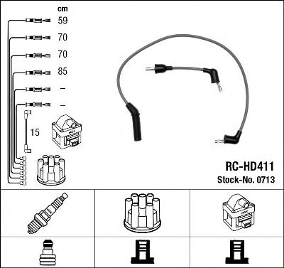 Imagine Set cablaj aprinder NGK 0713