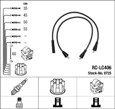 Imagine Set cablaj aprinder NGK 0725