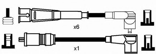 Imagine Set cablaj aprinder NGK 0754