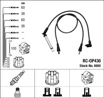 Imagine Set cablaj aprinder NGK 0800