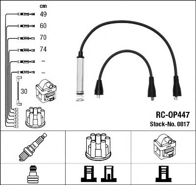 Imagine Set cablaj aprinder NGK 0817