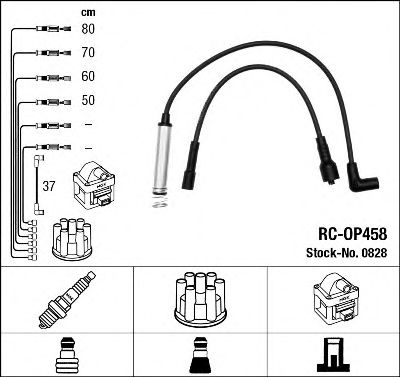 Imagine Set cablaj aprinder NGK 0828