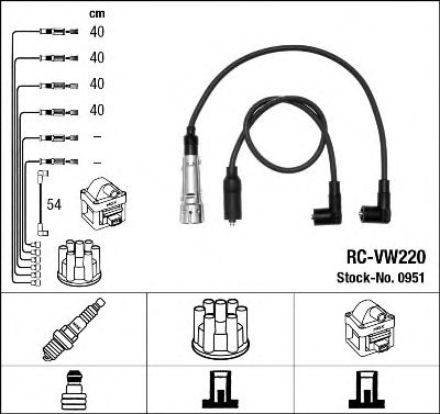 Imagine Set cablaj aprinder NGK 0951