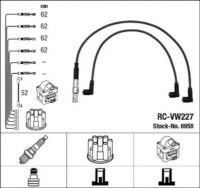 Imagine Set cablaj aprinder NGK 0958