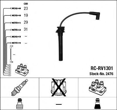 Imagine Set cablaj aprinder NGK 2476