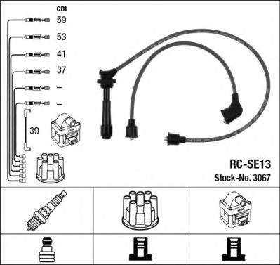 Imagine Set cablaj aprinder NGK 3067