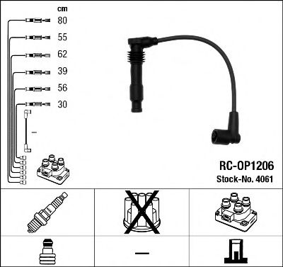 Imagine Set cablaj aprinder NGK 4061