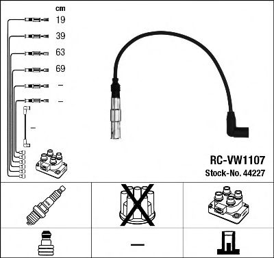 Imagine Set cablaj aprinder NGK 44227