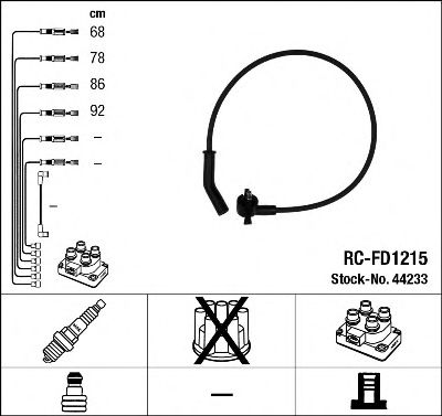 Imagine Set cablaj aprinder NGK 44233