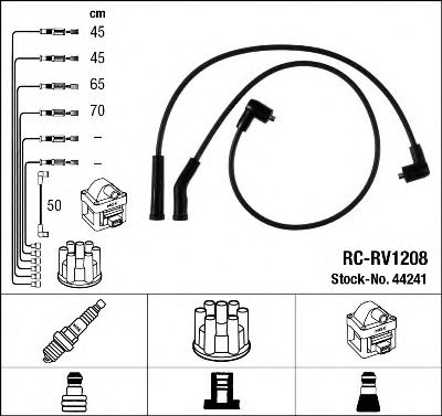 Imagine Set cablaj aprinder NGK 44241