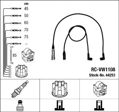 Imagine Set cablaj aprinder NGK 44253