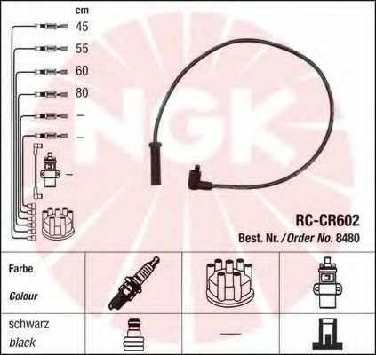 Imagine Set cablaj aprinder NGK 44298