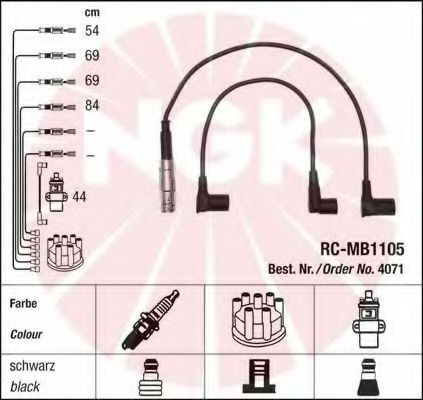 Imagine Set cablaj aprinder NGK 44309