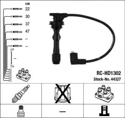 Imagine Set cablaj aprinder NGK 44327