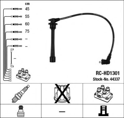 Imagine Set cablaj aprinder NGK 44337