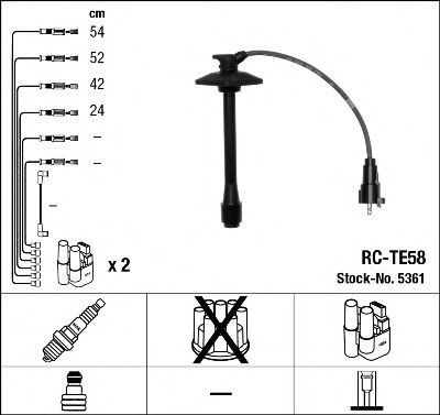 Imagine Set cablaj aprinder NGK 5361