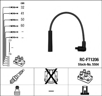 Imagine Set cablaj aprinder NGK 5504