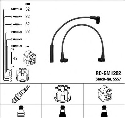 Imagine Set cablaj aprinder NGK 5557