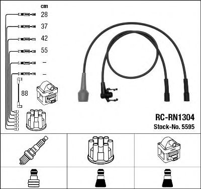 Imagine Set cablaj aprinder NGK 5595