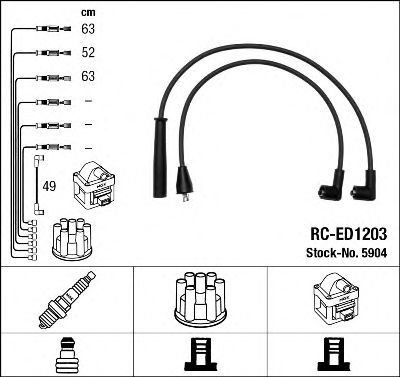 Imagine Set cablaj aprinder NGK 5904