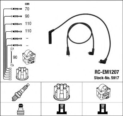 Imagine Set cablaj aprinder NGK 5917