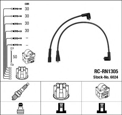 Imagine Set cablaj aprinder NGK 6024