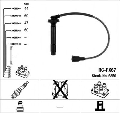 Imagine Set cablaj aprinder NGK 6856