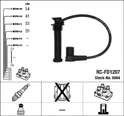 Imagine Set cablaj aprinder NGK 6984