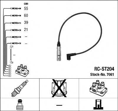 Imagine Set cablaj aprinder NGK 7061