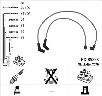 Imagine Set cablaj aprinder NGK 7079