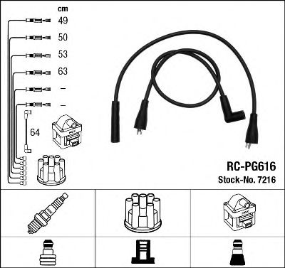 Imagine Set cablaj aprinder NGK 7216