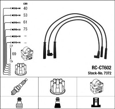 Imagine Set cablaj aprinder NGK 7372