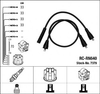 Imagine Set cablaj aprinder NGK 7379