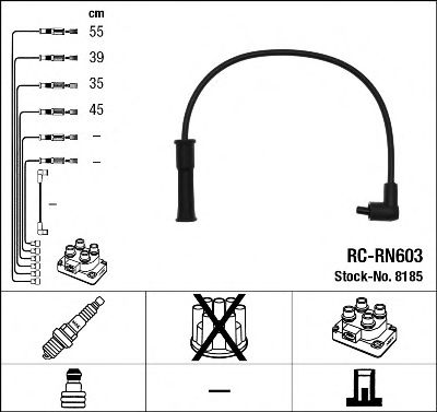 Imagine Set cablaj aprinder NGK 8185