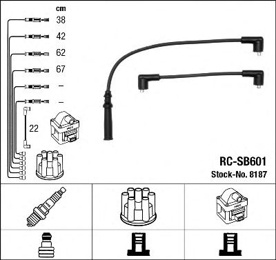 Imagine Set cablaj aprinder NGK 8187