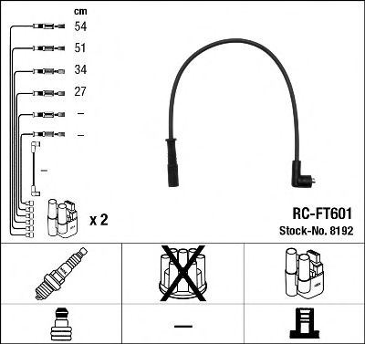 Imagine Set cablaj aprinder NGK 8192