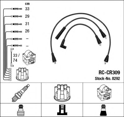 Set cablaj aprinder NGK 8292