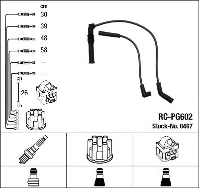 Imagine Set cablaj aprinder NGK 8467