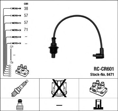 Imagine Set cablaj aprinder NGK 8471