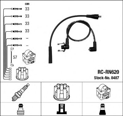 Imagine Set cablaj aprinder NGK 8487