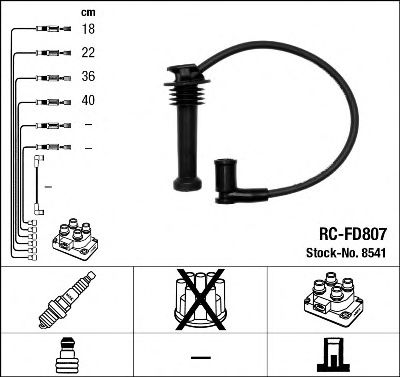 Imagine Set cablaj aprinder NGK 8541