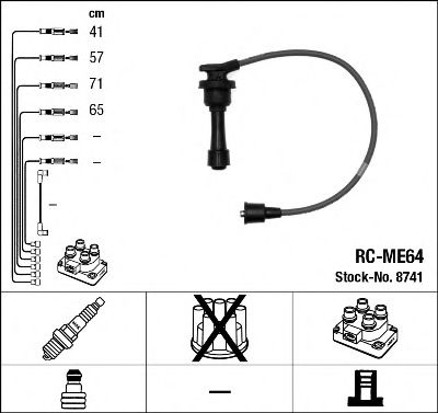 Imagine Set cablaj aprinder NGK 8741